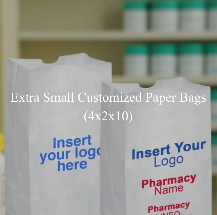 Extra Small Customized Paper Bags (4x2x10)
